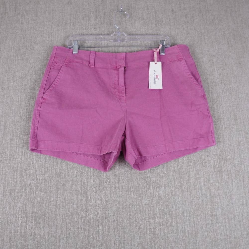Vineyard Vines Shorts Womens 14 Pink Denim Jean Shorts Casual 3" Summer